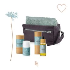 Feeling Goods Verzorgingsset man: gezichtscrème, baardolie, toilettas, gezichtsdoekje