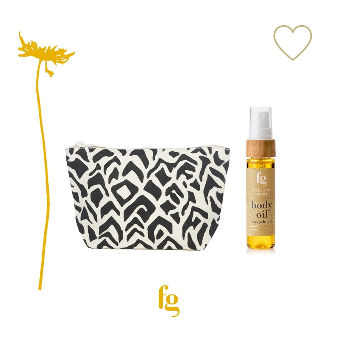 Feeling Goods Make-uptasje en body oil spray