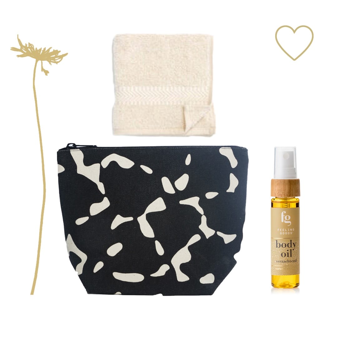 Feeling Goods Giftset toilettas, body oil, gezichtsdoekje