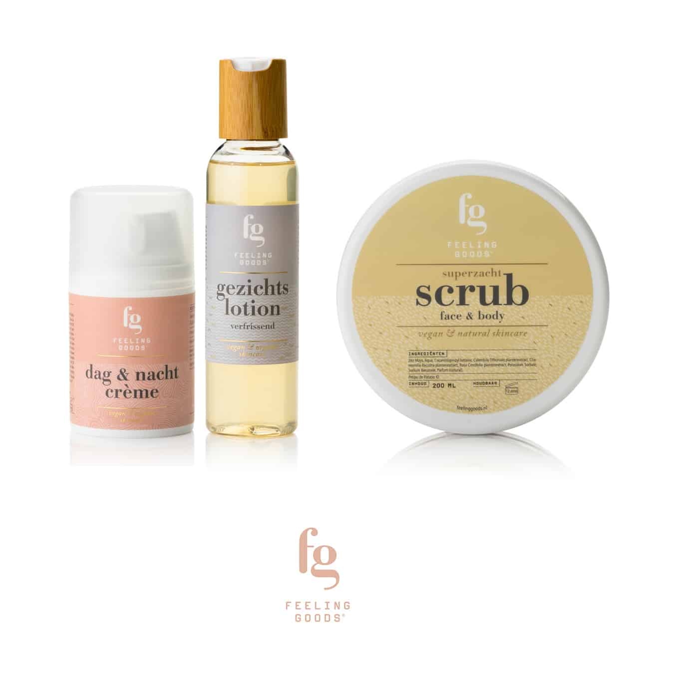 Feeling Goods Verzorgingsset dag & nachtcrème, gezichtslotion en scrub face & body